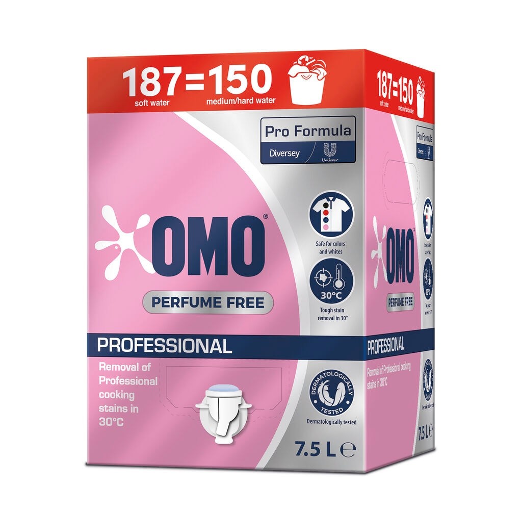 Omo Professional Hajusteeton pyykinpesuneste 7.5L - Hajusteeton